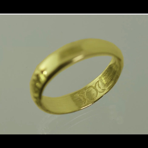 NWT FOR ALL YOU GOOD WITCHES SZ 6 24KT GOLD PLATED - Picture 3 of 3